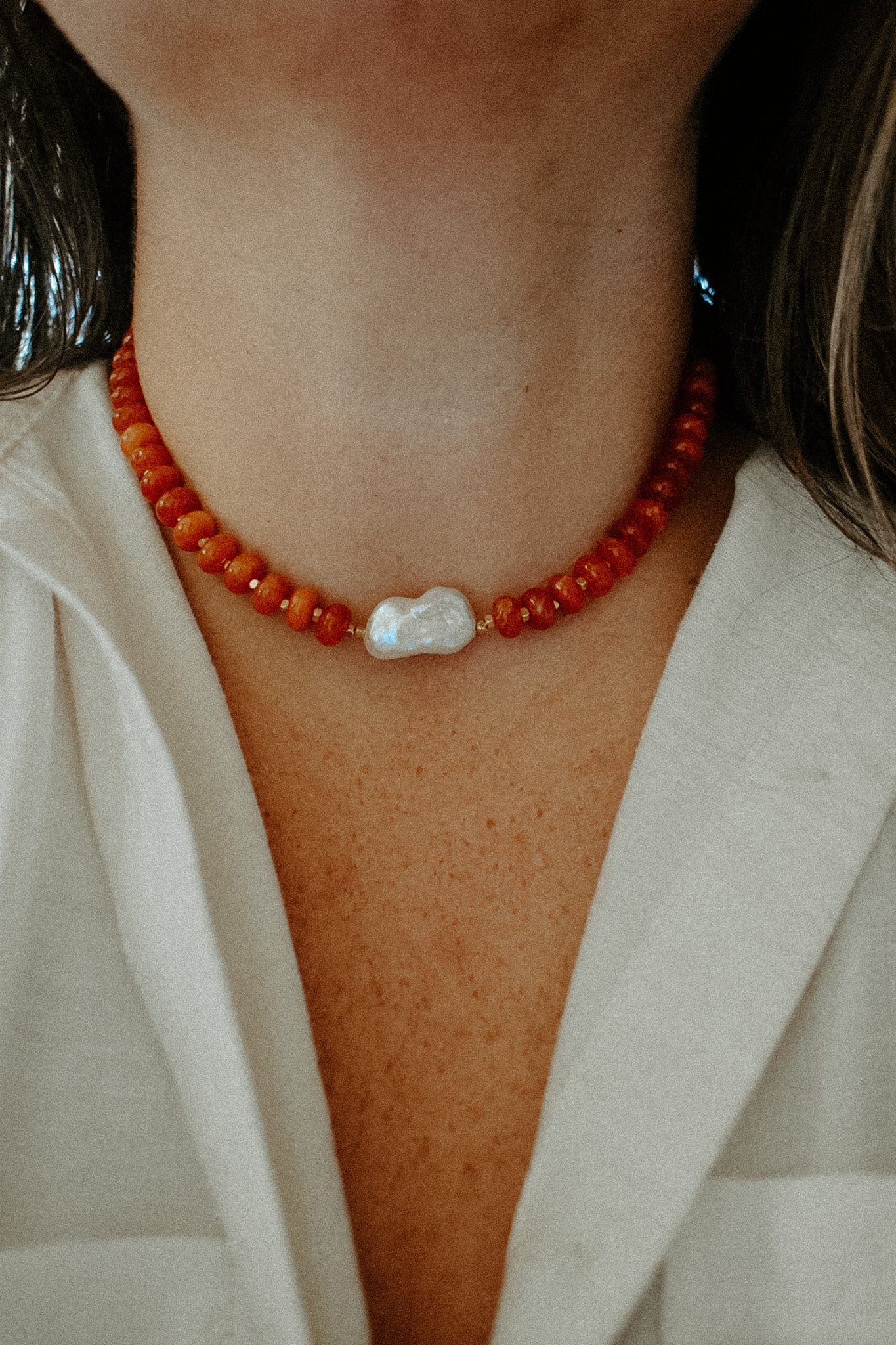 Faded Red Choker