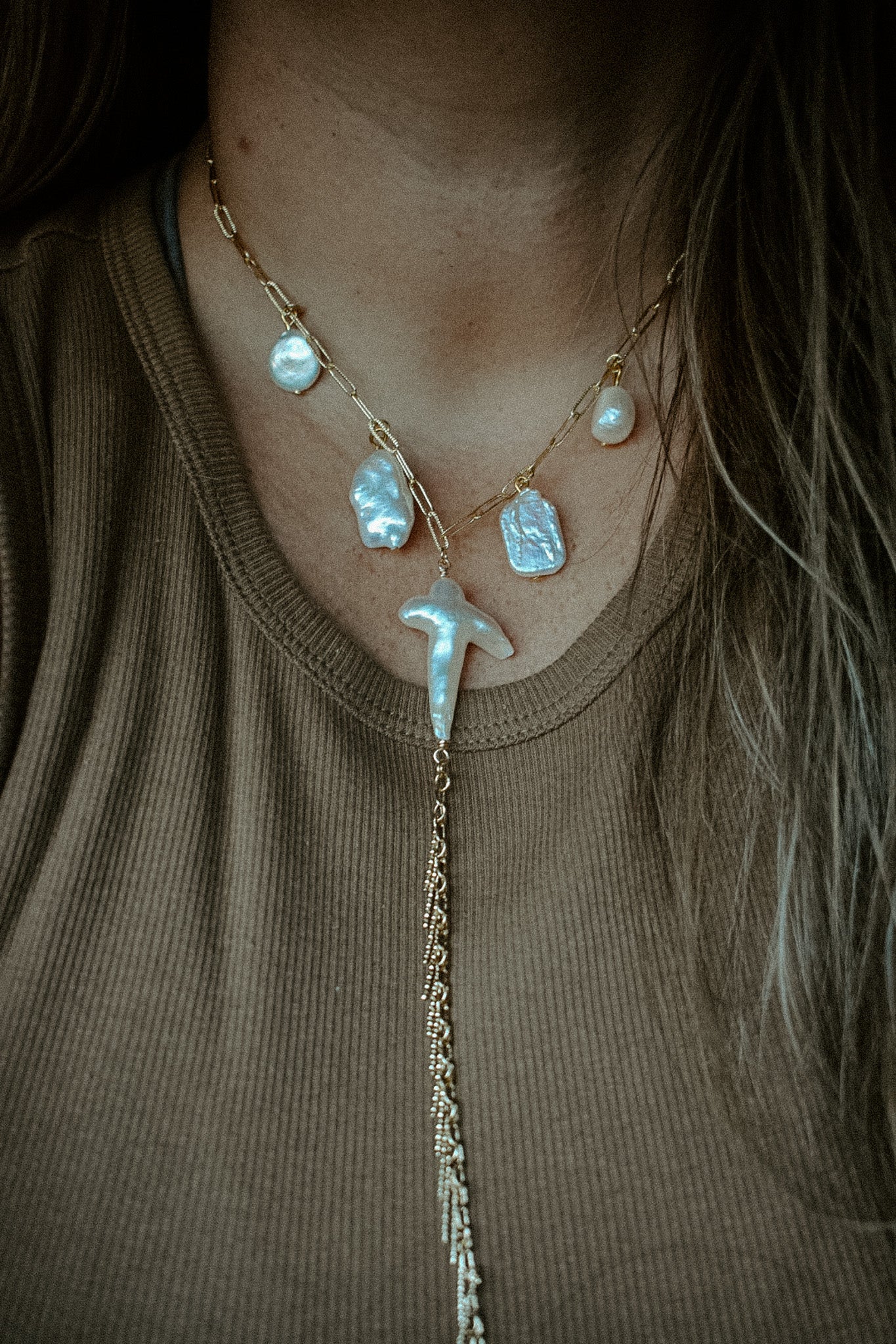 Beach Pearl Necklace
