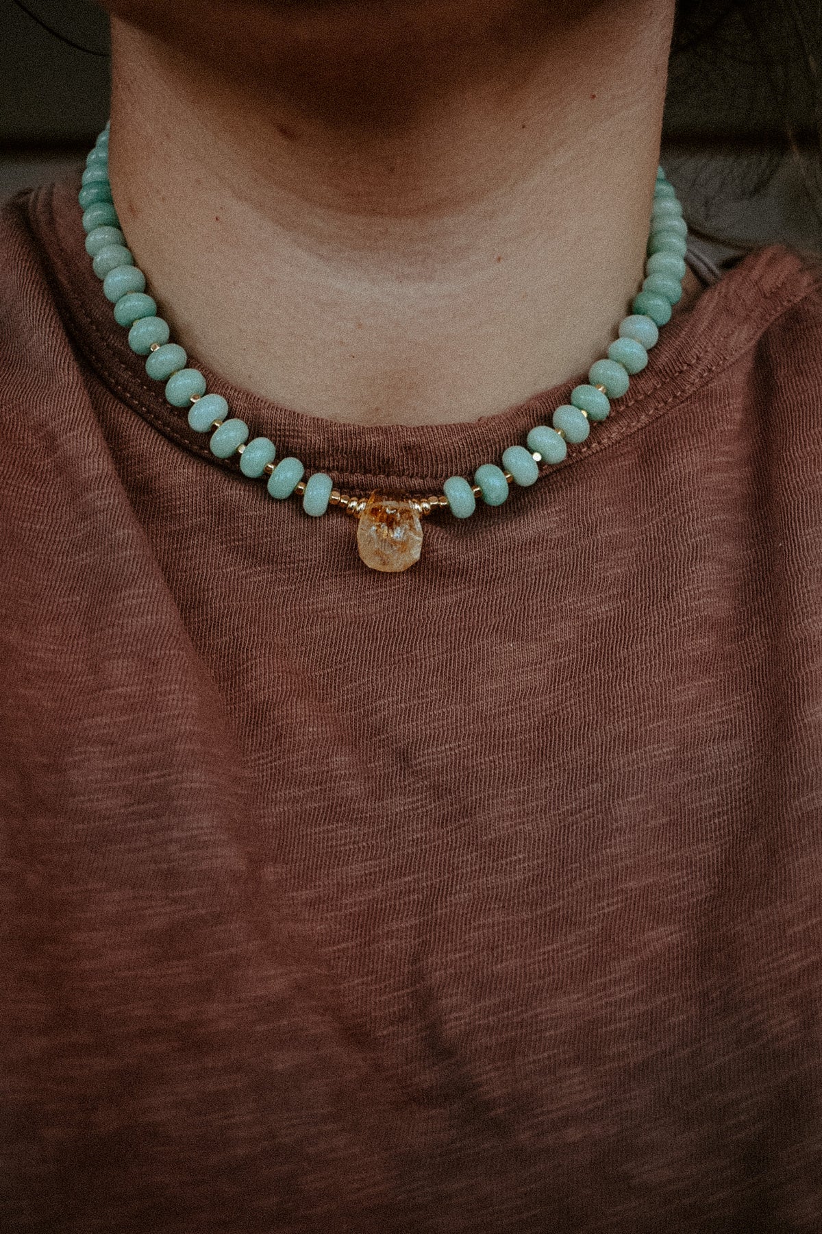 The Citrine Drop Necklace