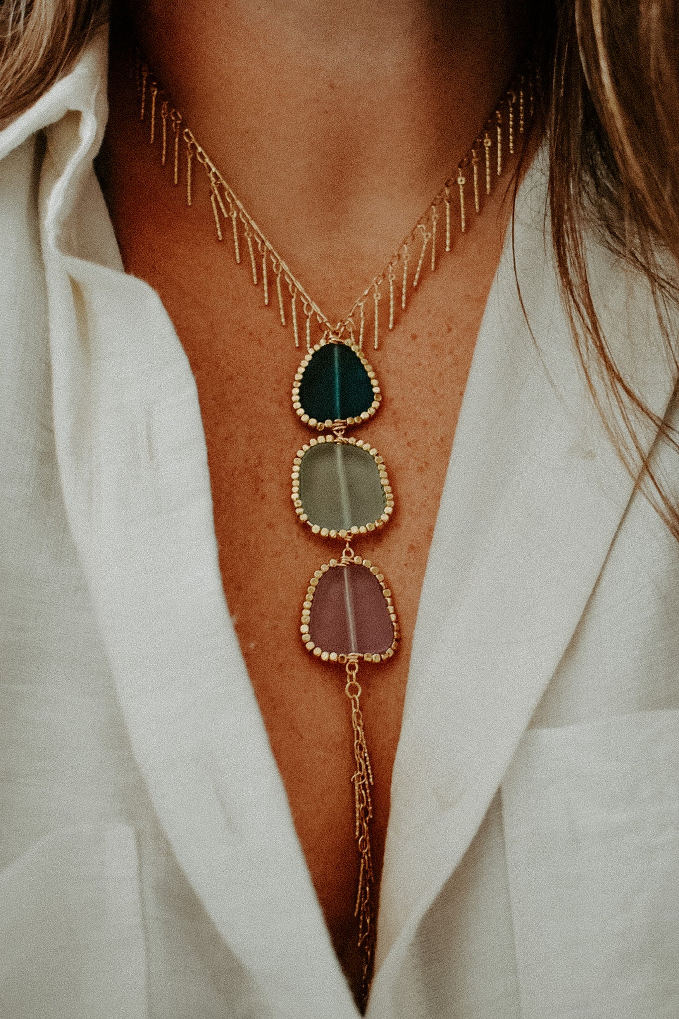 Sea Glass Lariat 11
