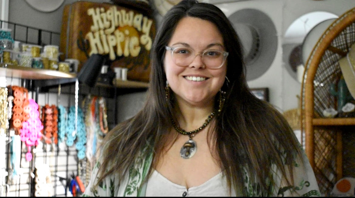 Highway Hippie is a handcrafted jewelry shop based out of Texas. Creating gorgeous and high-frequency pieces designed to elevate your wardrobe and show off your personality and style. Charm bar, gold and silver jewelry and gold with turquoise create beautiful combos and custom options.