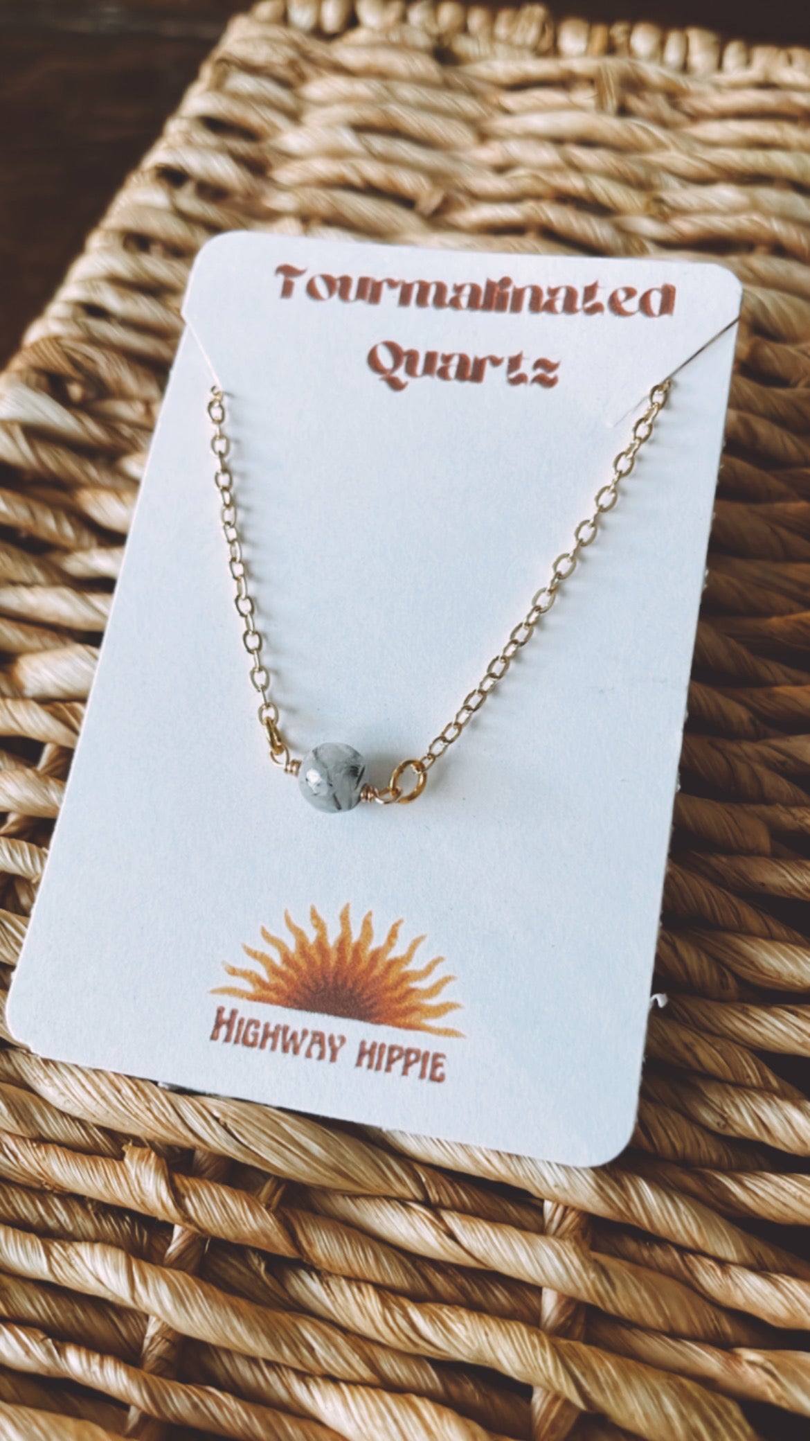 Tourmalinated Quartz Necklace