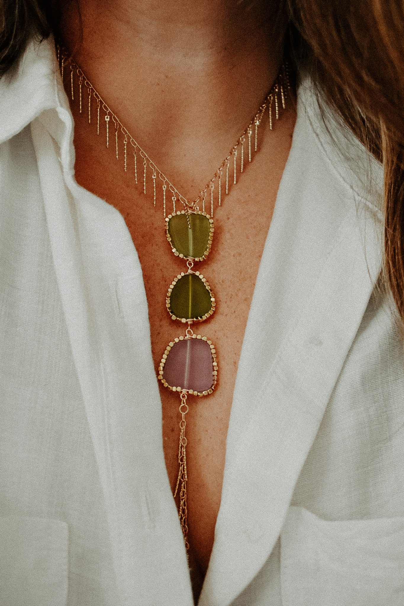 Sea Glass Lariat 12