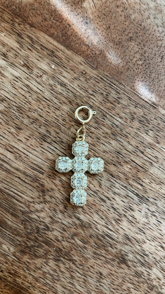 Zirconia Cross Interchangeable Charm