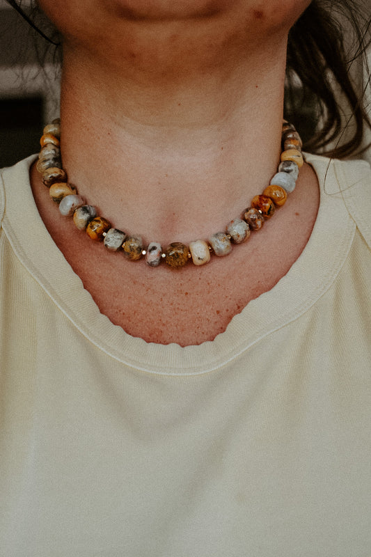 Crazy Lace Agate Choker
