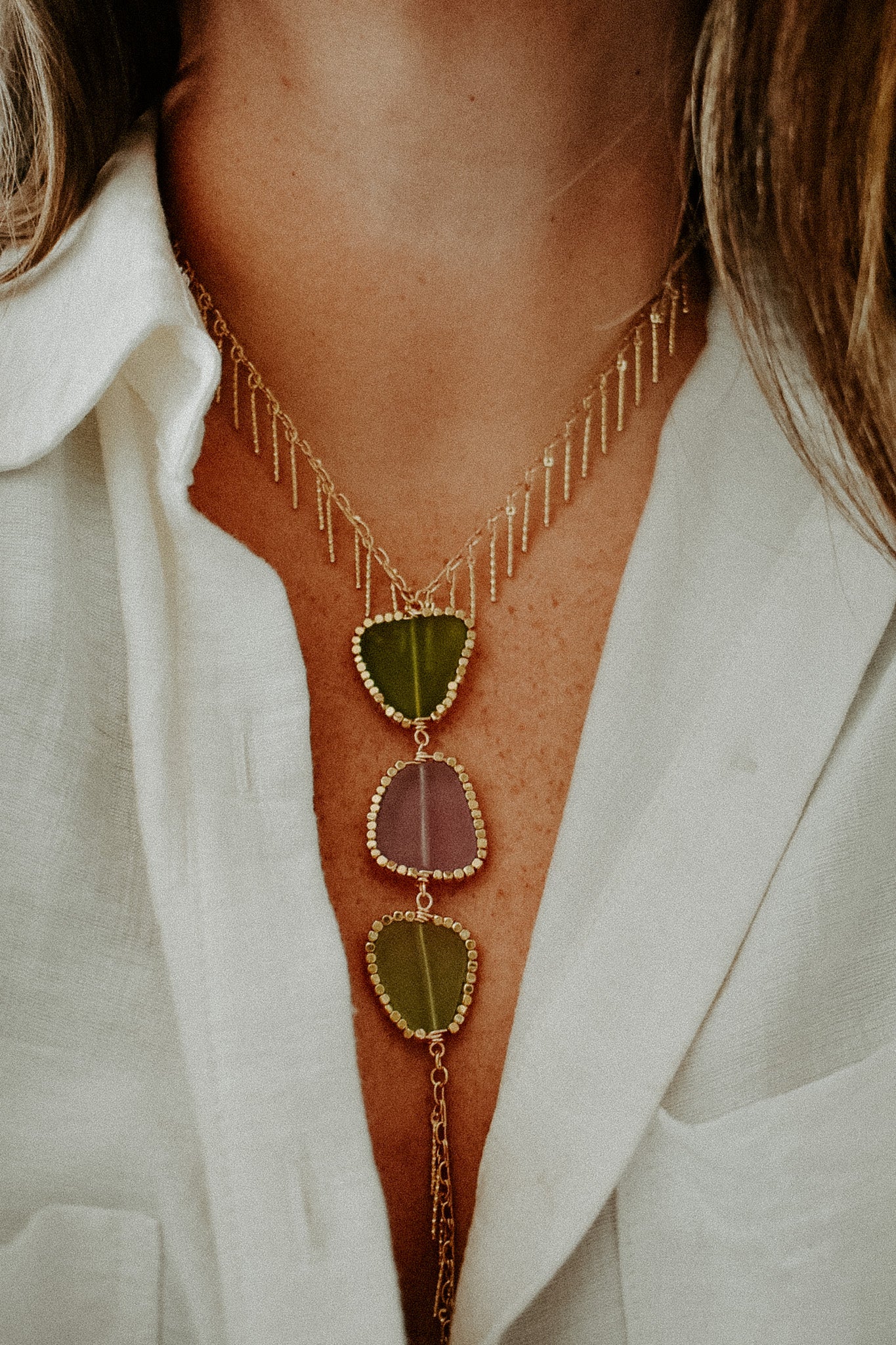 Sea Glass Lariat 2