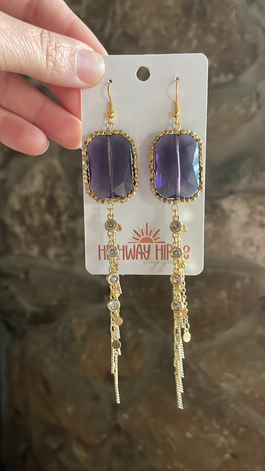 The Gypsy Earrings - Purple Rain