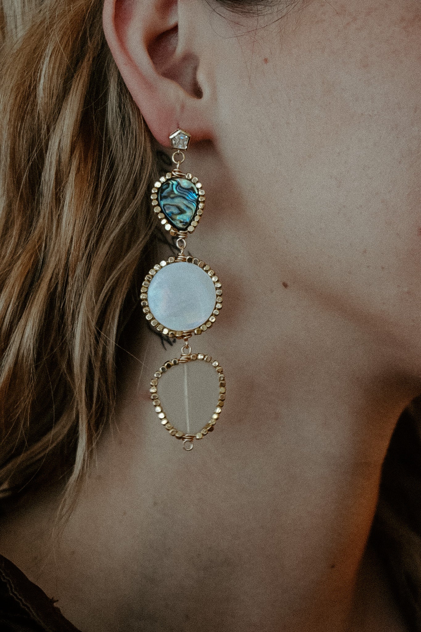 The Abalone Glass Earrings