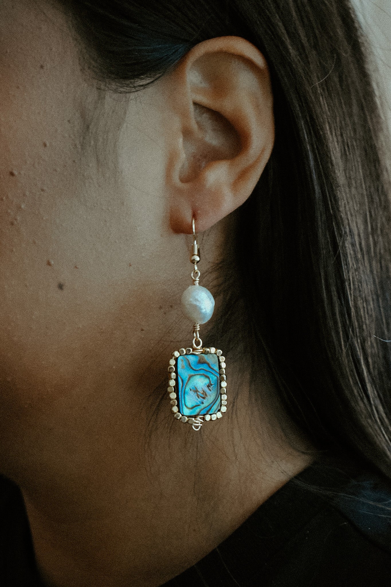 The Abalone Pearl Earrings