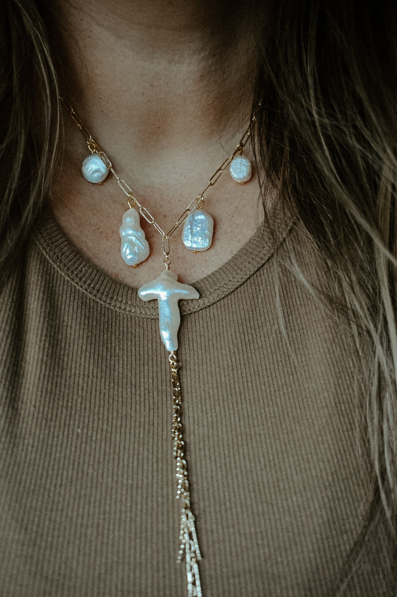 Beach Pearl Necklace