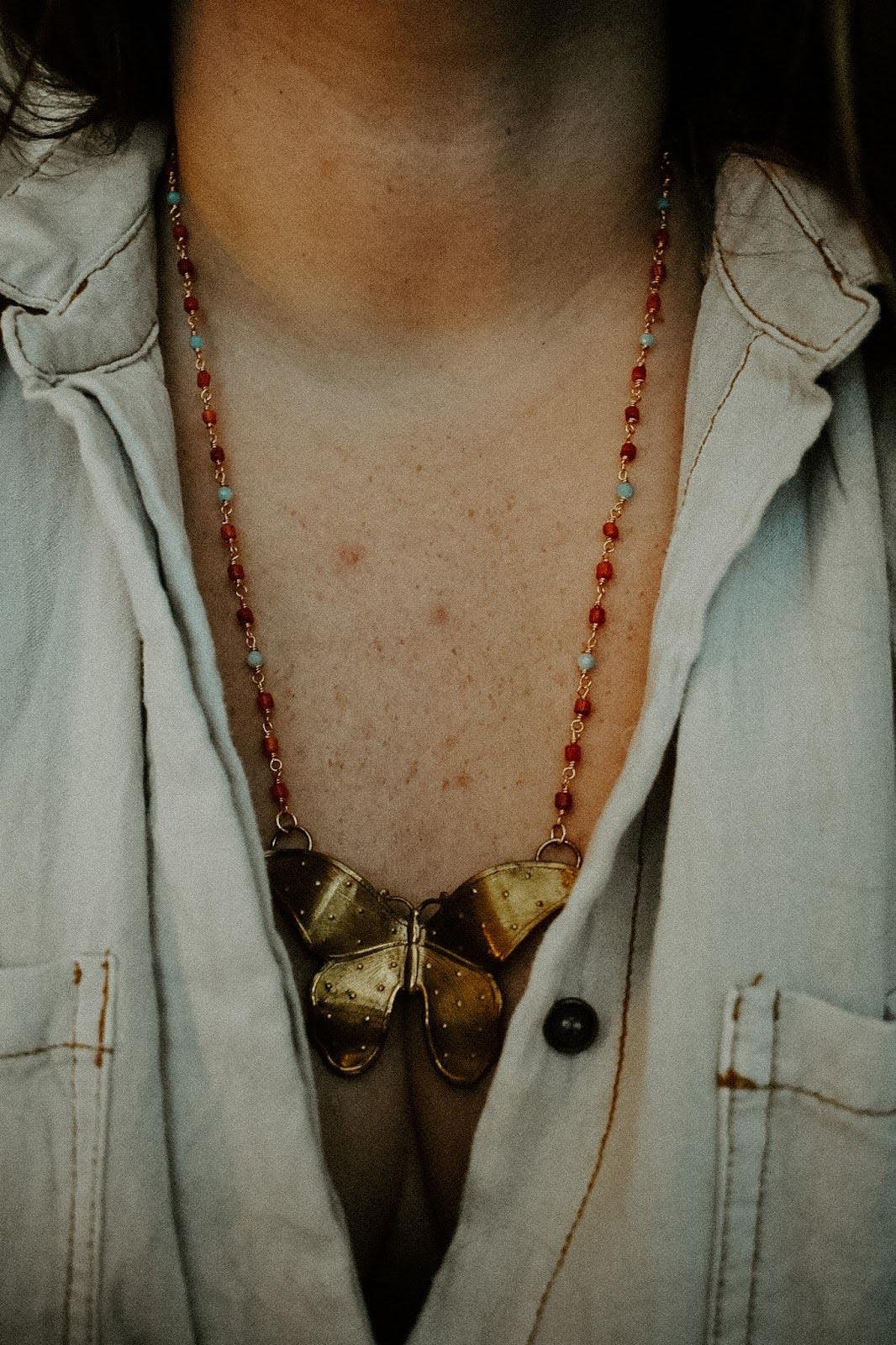 Brass Wings Necklace