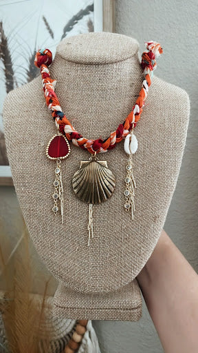 Crimson Coast Beach Bum Rag Necklace