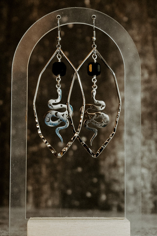 Black Snake Earrings