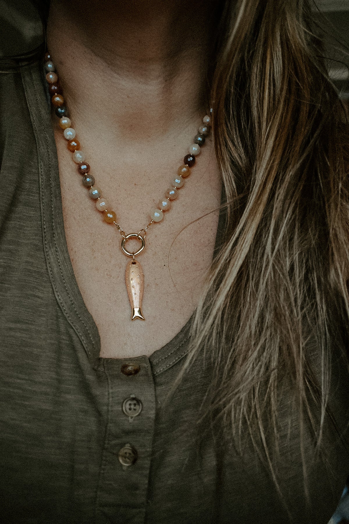 Autumn Fish Necklace