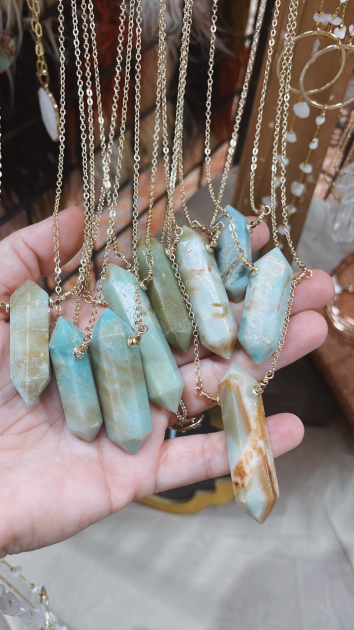 Amazonite Point Point Necklace