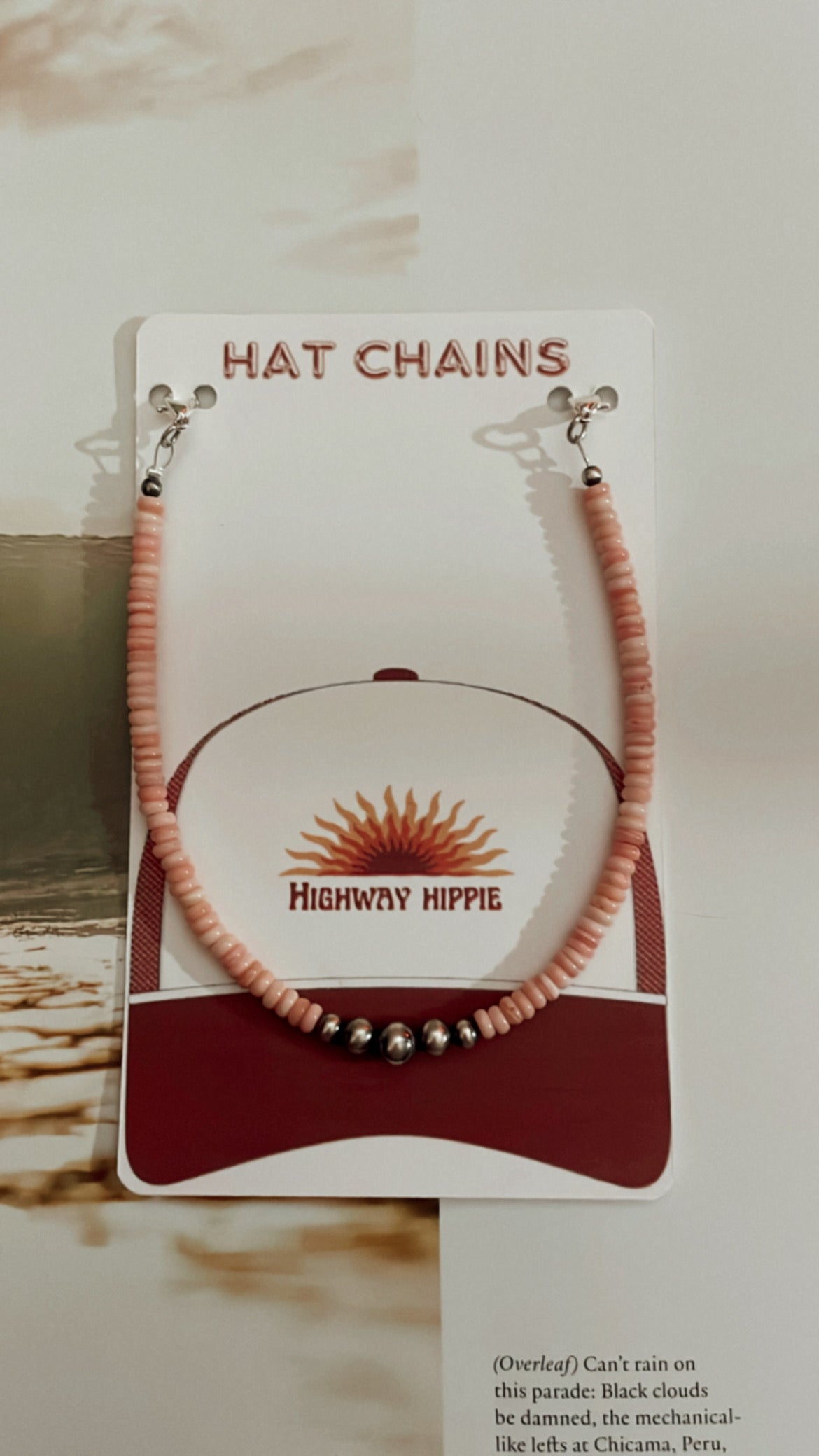 Pink Waters Hat Chain