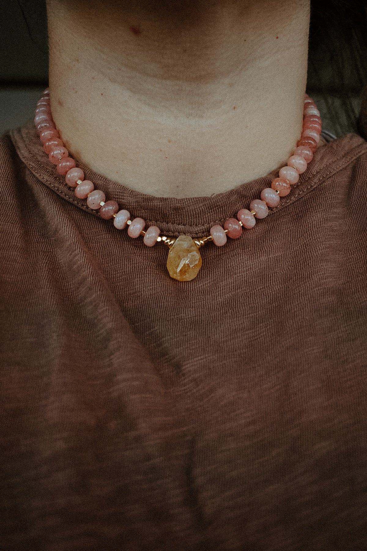 The Citrine Drop Necklace