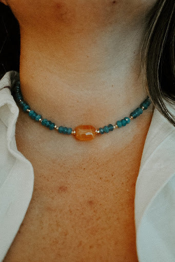 Flame Beneath the Waves Choker