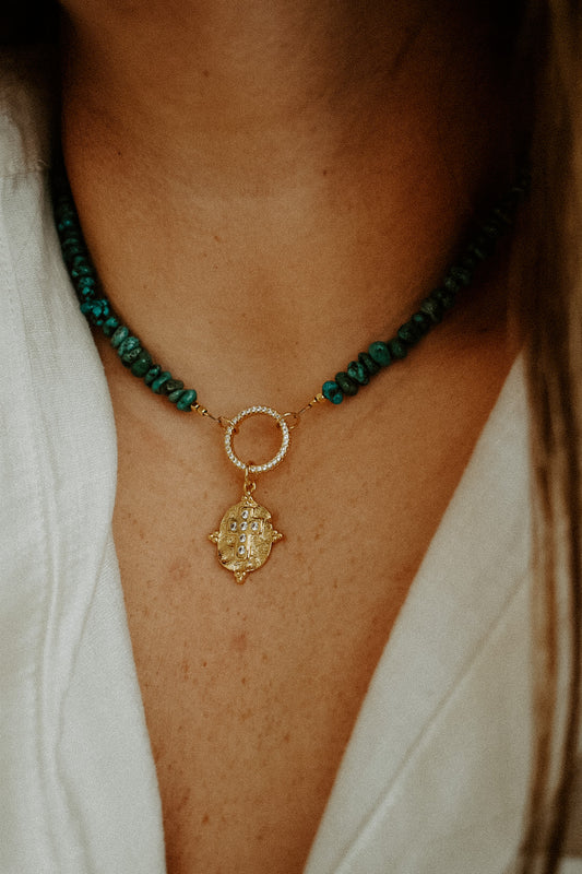 Turquoise Cross Necklace