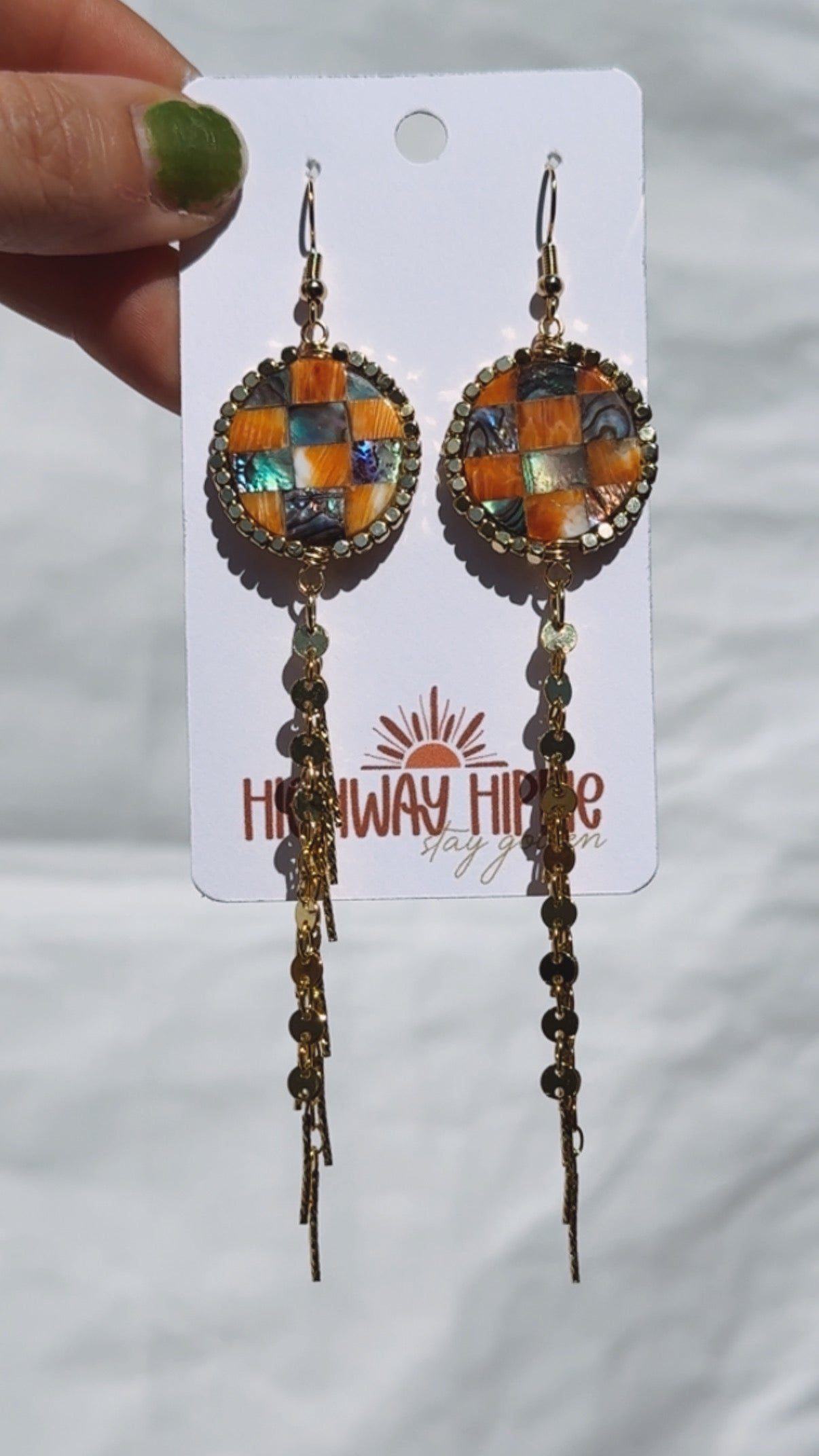 Checked Out Earrings
