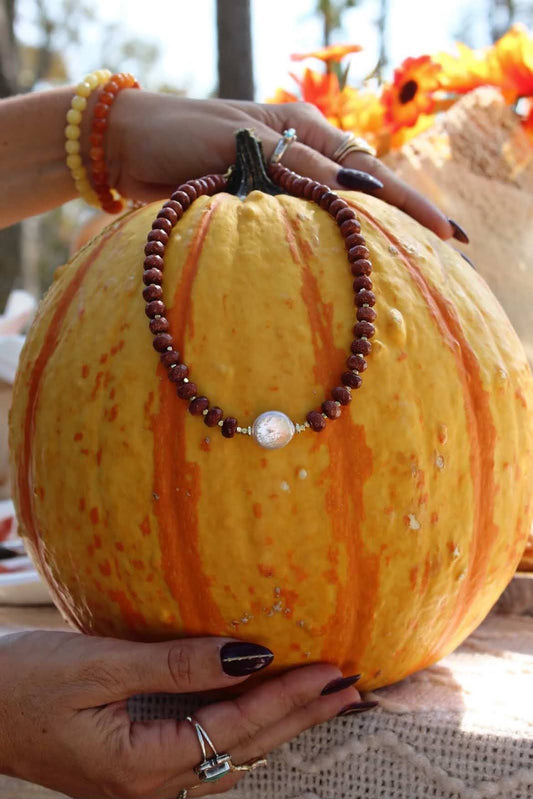 Pumpkin Spice Latte Necklace