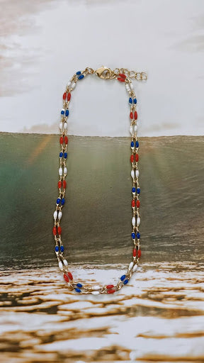 Red, White & Blue Anklet