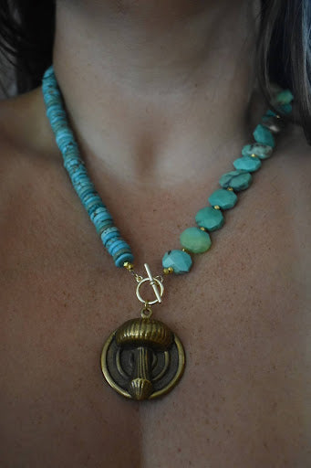 Shroomed Ocean Kiwi Necklace