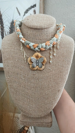 Sunset Wings Beach Bum Rags Necklace