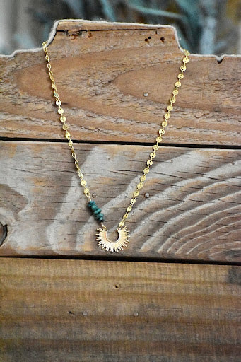 Turquoise Sun Ray Necklace