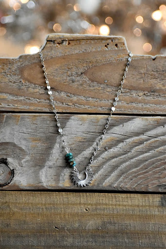 Turquoise Sun Rays Necklace